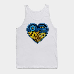 Heart in colors of Ukrainian Flag. Tank Top